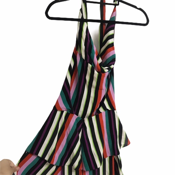Topshop Multicolor Rainbow Stripe Maxi Dress NWOT - Picture 6 of 8